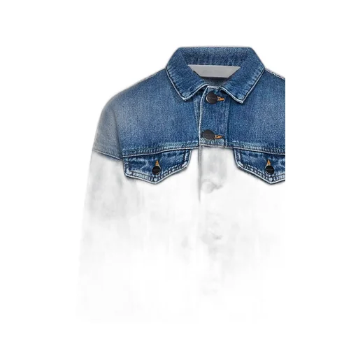 Palm Angels Kids Logo Printed Buttoned Denim Jacket