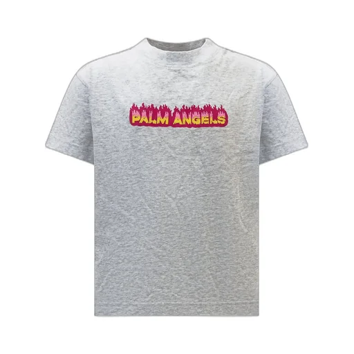 Palm Angels Kids Logo Printed Crewneck T-Shirt