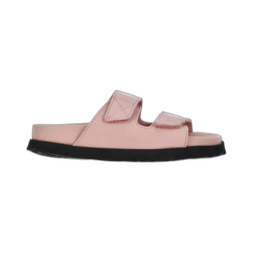 Palm Angels Kids Logo Printed Touch-Strap Fastened Sandals