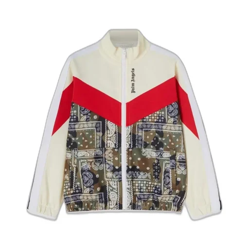 Palm Angels Kids Logo Printed Panelled Jacket
