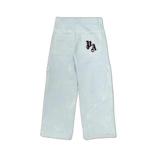 Palm Angels Kids Logo Embroidered Cargo Jeans
