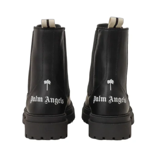 Palm Angels Kids Logo Printed Lug Sole Chelsea Boots