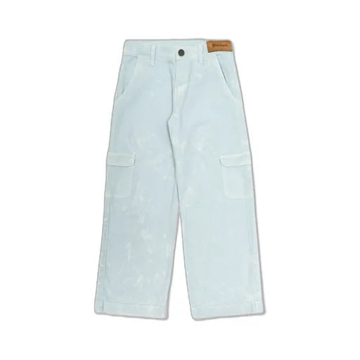 Palm Angels Kids Logo Embroidered Cargo Jeans