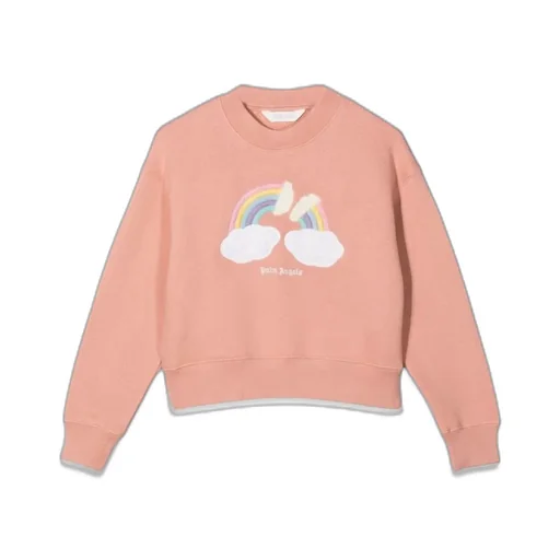 Palm Angels Kids Rainbow Crewneck Sweater