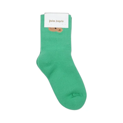 Palm Angels Kids Bear Motif Socks