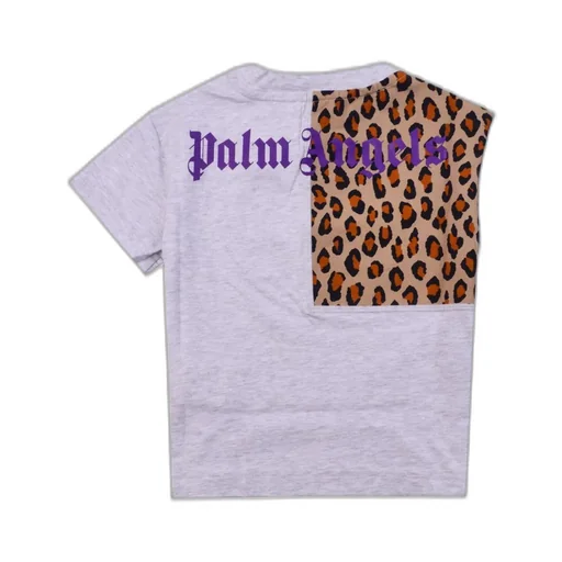 Palm Angels Kids Animalier Logo-Printed Crewneck T-Shirt