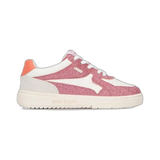 Palm Angels Kids University Glitter Lace-Up Sneakers