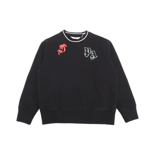 Palm Angels Kids Logo Printed Crewneck Sweatshirt