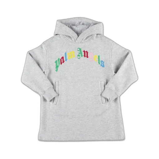 Palm Angels Kids Logo Printed Hoodie Dress