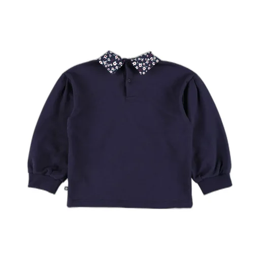 Petit Bateau Floral Collar Sweatshirt