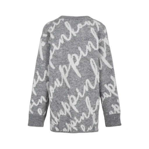 Pinko Kids Logo Intarsia V-Neck Cardigan