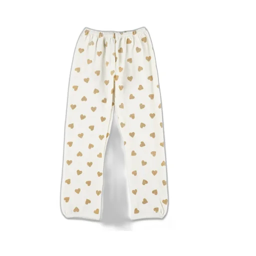 Petit Bateau Glitter Heart Print Pyjamas