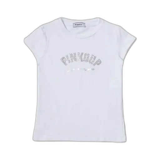 Pinko Kids Logo Embellished Crewneck T-Shirt