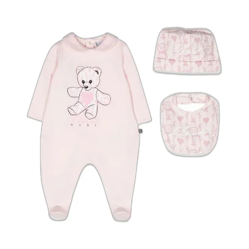 Philipp Plein Junior Romper Bib And Hat Set