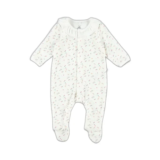 Petit Bateau Floral Velour Pyjama Suit