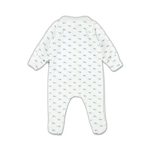 Petit Bateau Whale Print Velour Pyjama