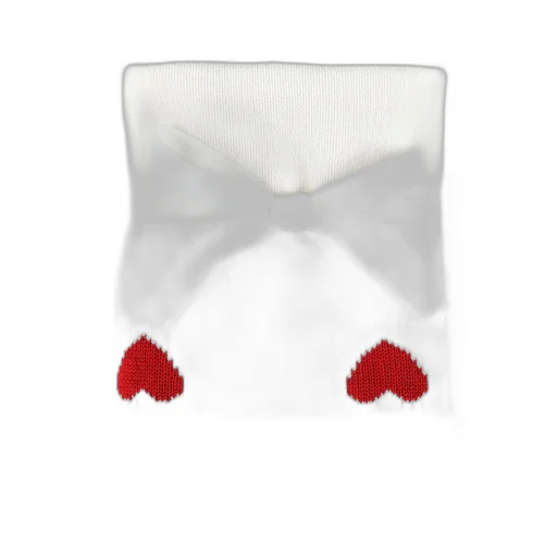 Petit Bateau Intarsia Heart Nursery Blanket