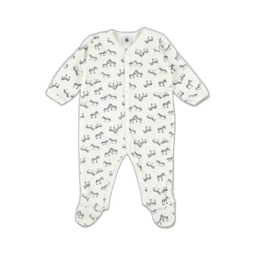 Petit Bateau Zebra Print Velour Pyjama Suit