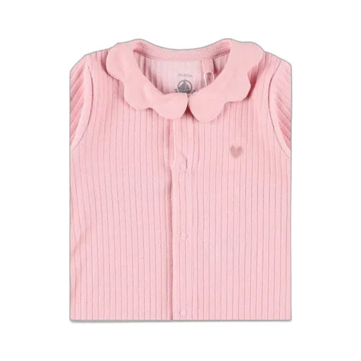 Petit Bateau Ribbed Velour Pyjama Suit