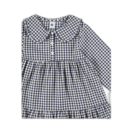 Petit Bateau Checked Flannel Dress