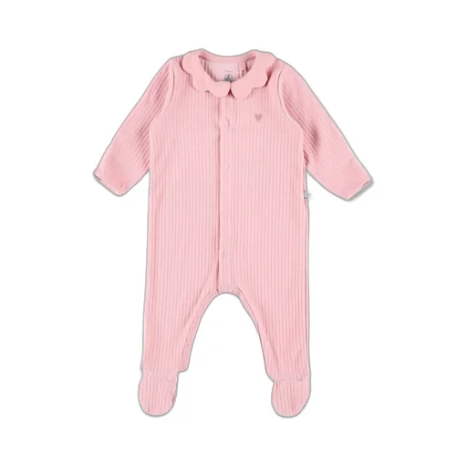 Petit Bateau Ribbed Velour Pyjama Suit