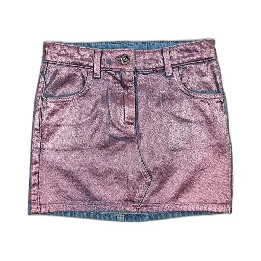 Patrizia Pepe Girl Metallic Mini Skirt