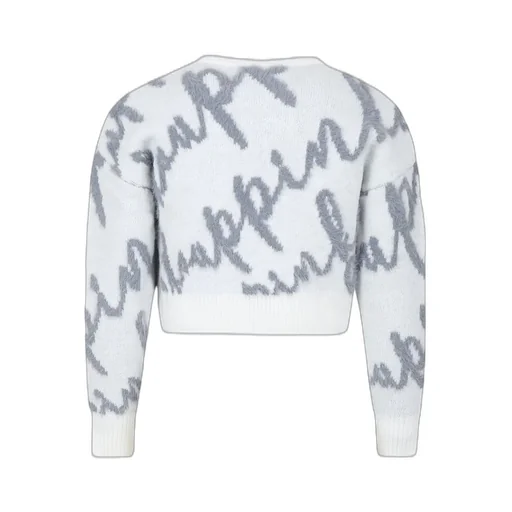 Pinko Kids Crewneck Logo-Jacquard Jumper