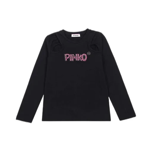 Pinko Kids Logo Embellished Long Sleeve T-Shirt