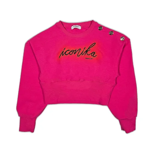 Pinko Kids Cropped Crewneck Sweatshirt