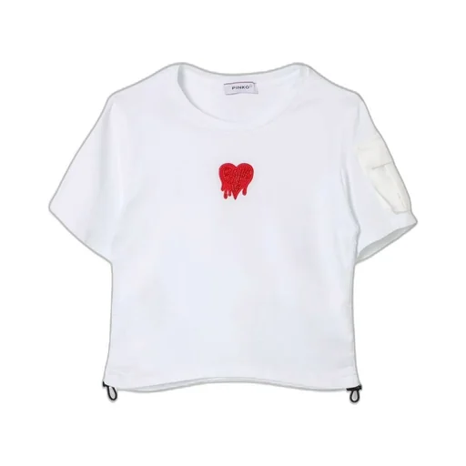 Pinko Kids Heart Logo Embellished T-Shirt