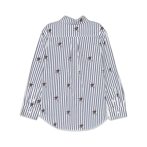 Polo Ralph Lauren Kids Polo Bear Striped Poplin Shirt