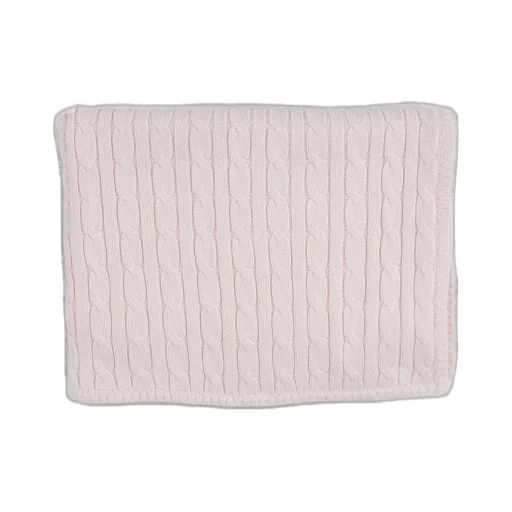 Polo Ralph Lauren Kids Logo Embroidered Cable-Knit Blanket