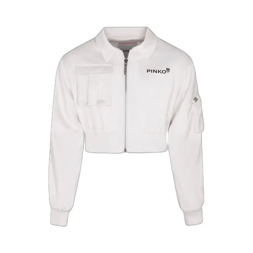 Pinko Kids Cropped Zipped Bomber Jacket