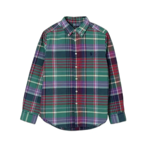 Polo Ralph Lauren Kids Logo Embroidered Plaid Shirt