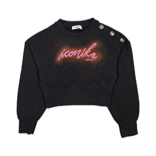 Pinko Kids Cropped Crewneck Sweatshirt