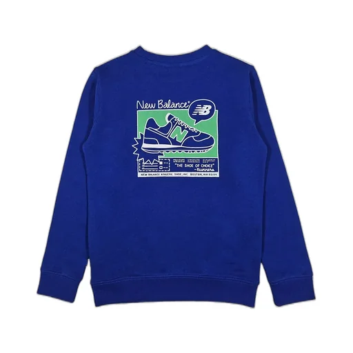 New Balance Kids Logo Printed Crewneck Sweatshirt