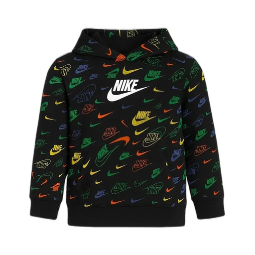 Nike Kids Allover Logo Printed Hoodie