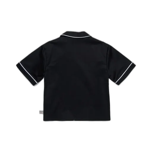 N°21 Kids Piped Chest-Pocket Short Sleeved Shirt