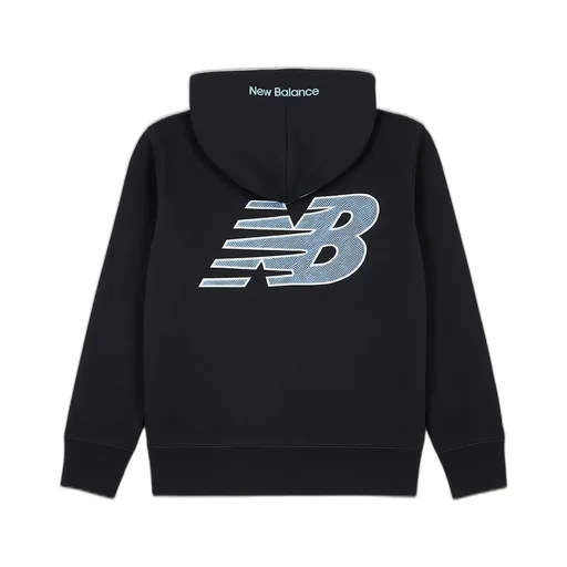 New Balance Kids Logo Printed Long-Sleeved Hoodie