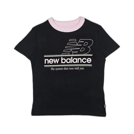 New Balance Kids Logo Printed Crewneck T-Shirt