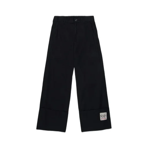 N°21 Kids Logo Patch Straight Leg Pants