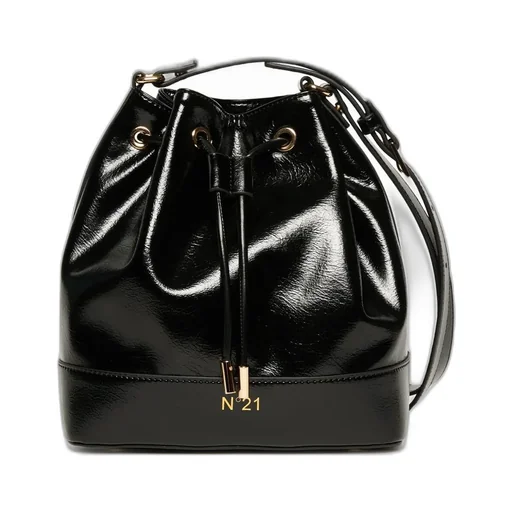 Nº21 Kids Logo-Stamp Drawstring Bucket Bag