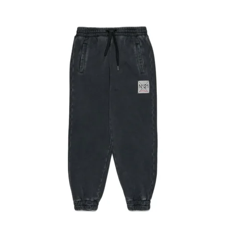 N°21 Kids Logo Patch Drawstring Pants