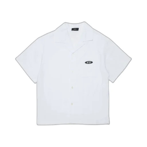 N°21 Kids Logo Plaque Short-Sleeved Shirt