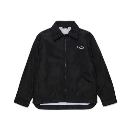 N°21 Kids Logo Patch Bomber Jacket
