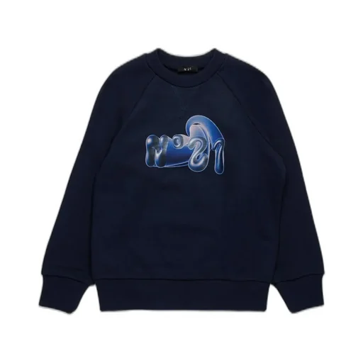 N°21 Kids Logo Printed Crewneck Sweatshirt
