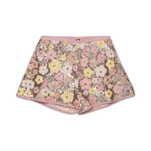 N°21 Kids Floral Sequin Embellished Shorts