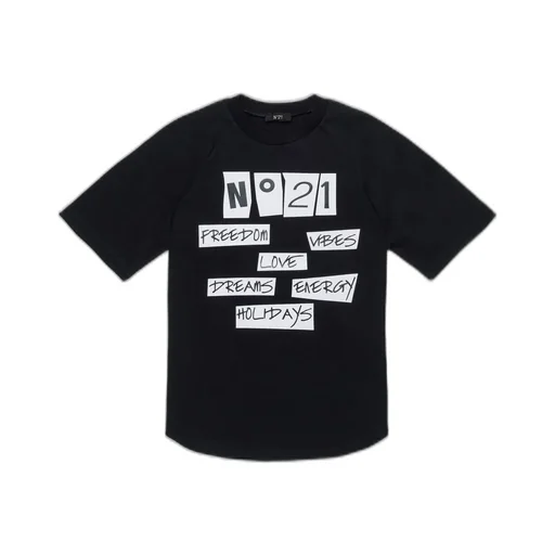 N°21 Kids Logo Printed Crewneck T-Shirt
