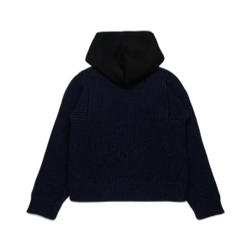 N°21 Kids Logo Patch Knitted Hoodie