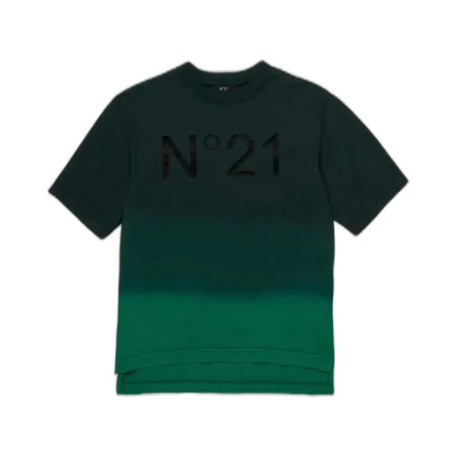 N°21 Kids Gradient Printed Crewneck T-Shirt